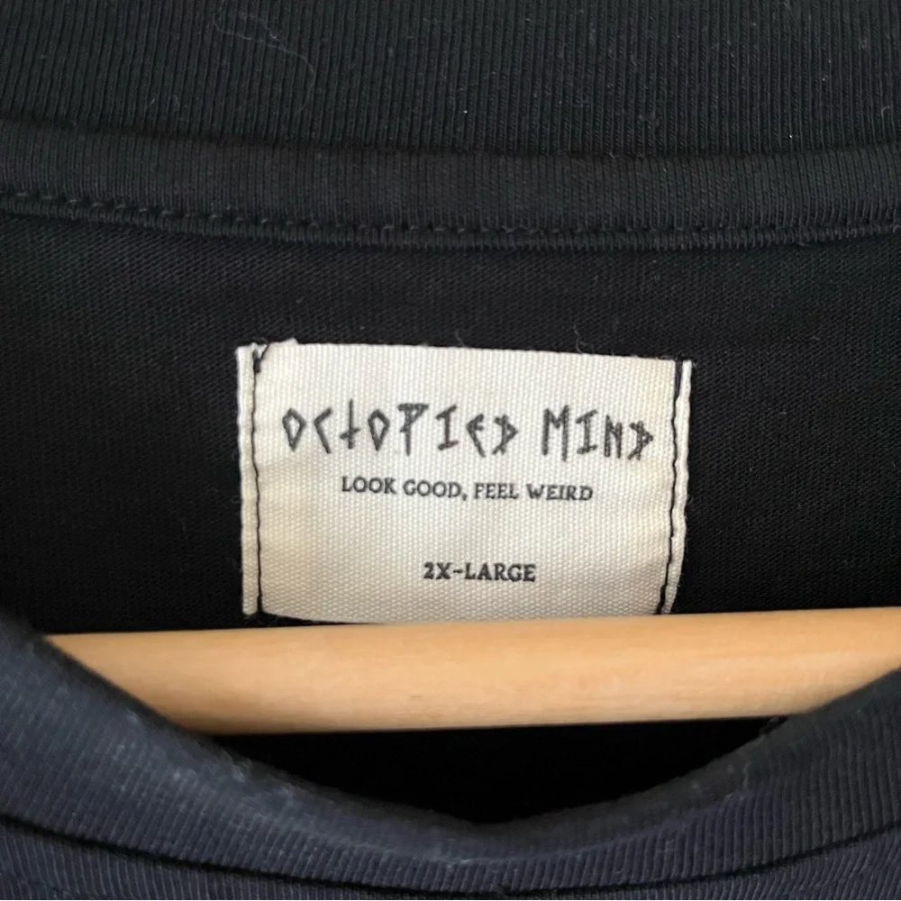 NWOT Octopied Mind Sleep ‘Til You’re Dead Black Tee T-Shirt Oversized Plus Size - Picture 6 of 9